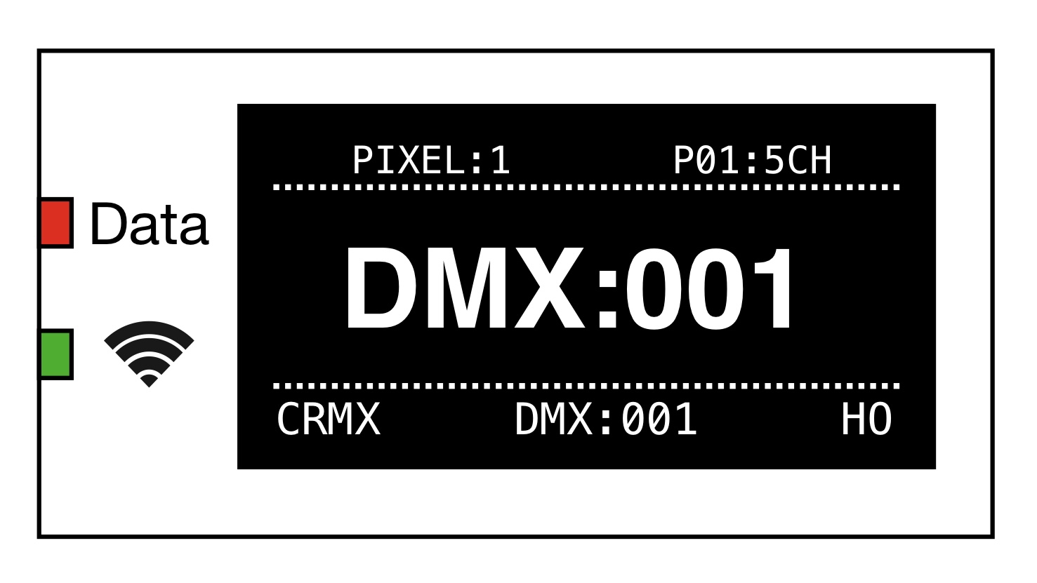 DMX>CRMX main screen